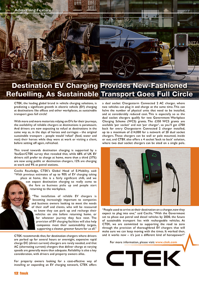 Destination EV Charging Provides New-Fashioned Refuelling, As Sustainable Transport Goes Full Circle