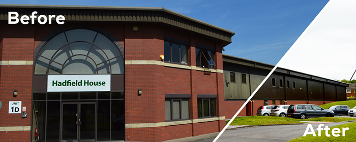 Cladding Coatings' office client: before and after