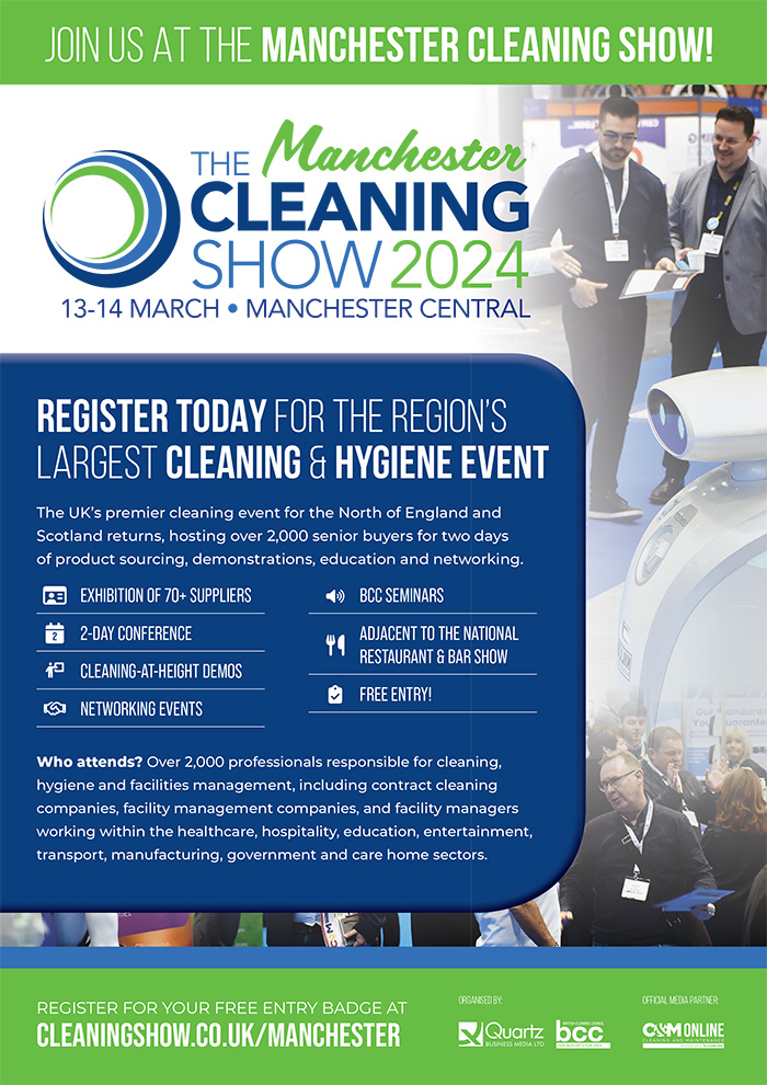 The Manchester Cleaning Show - register today for the region's largest cleaning & hygiene event