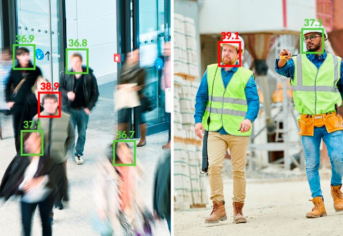 The Body Temperature Detection Cameras from Clearway Environmental Services in work