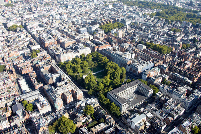 London estate aerial image