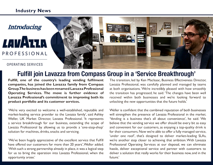 Fulfill join Lavazza from Compass Group in a ‘Service Breakthrough’