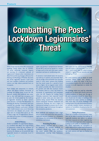 Combatting The Post-Lockdown Legionnaires’ Threat page 1