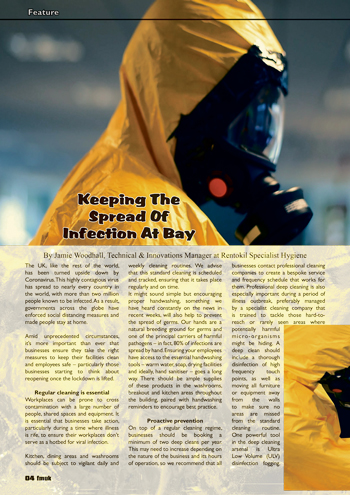 Keeping The Spread Of Infection At Bay page 1