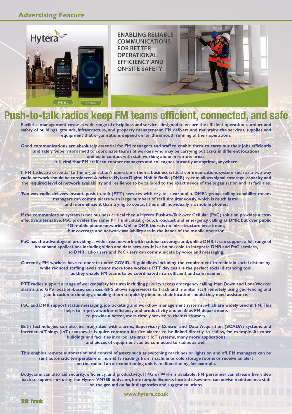 Push-To-Talk Radios Keep FM Teams Efficient, Connected, And Safe