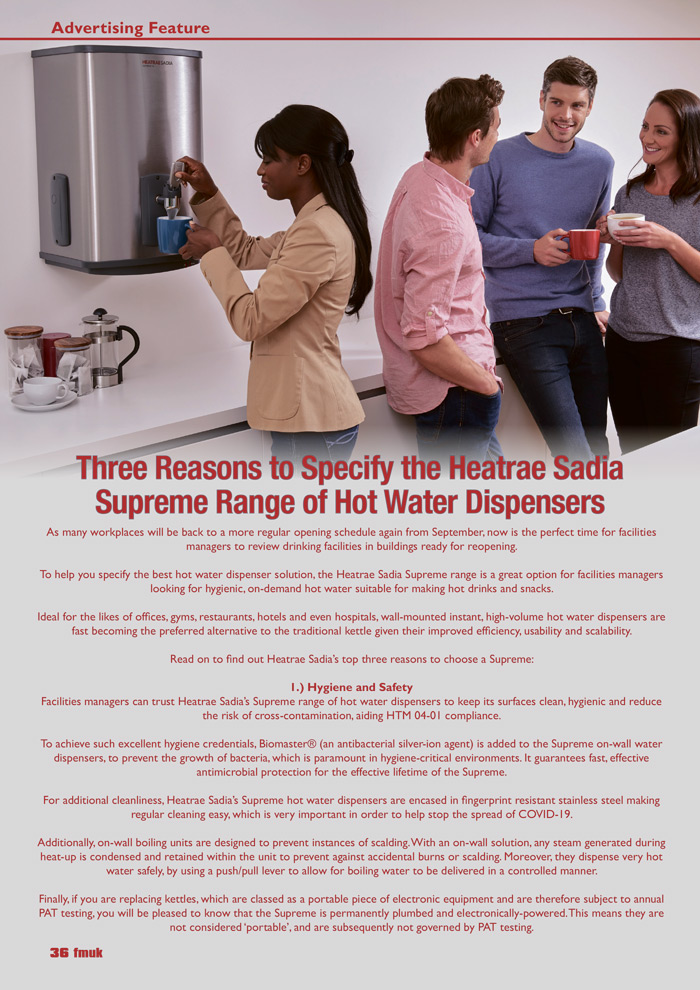 Three Reasons to Specify the Heatrae Sadia Supreme Range of Hot Water Dispensers, page 1