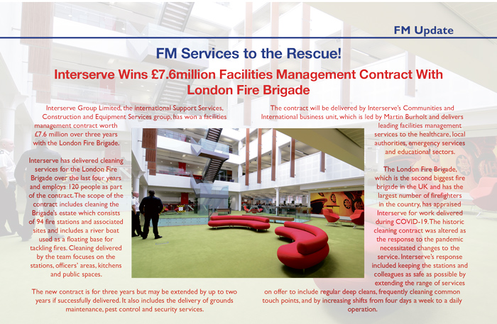 Interserve Wins £7.6million Facilities Management Contract With London Fire Brigade