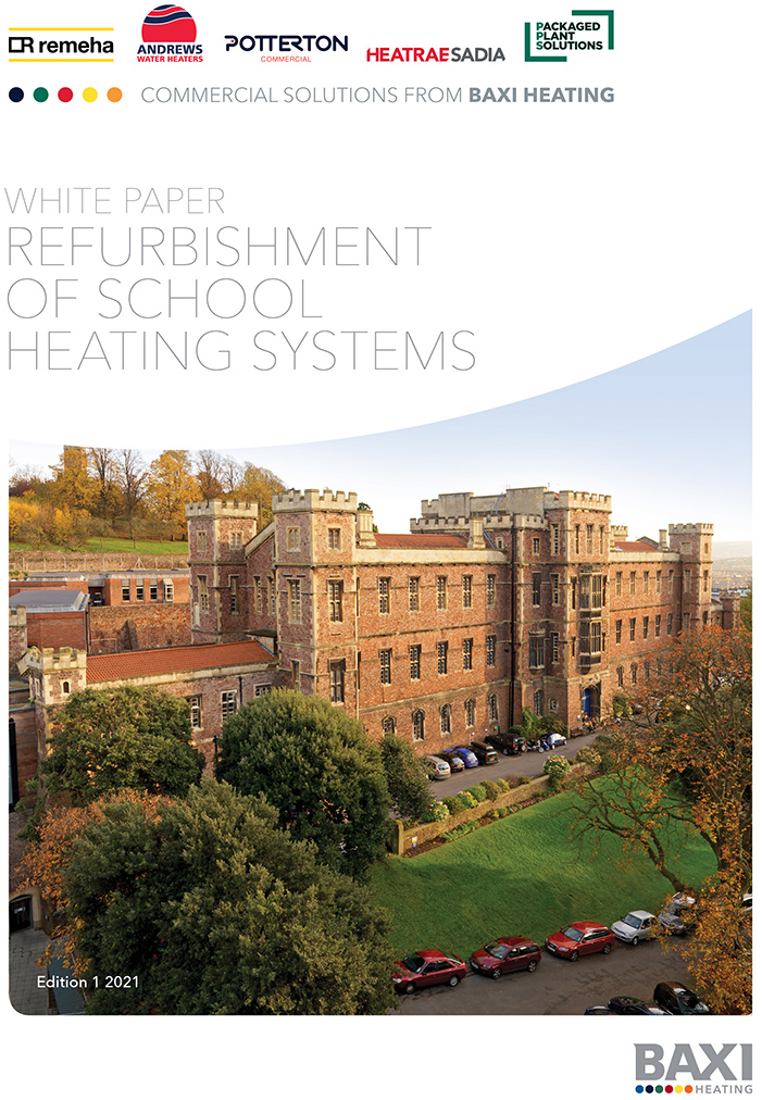 Front cover of Refurbishment of School Heating Systems whitepaper