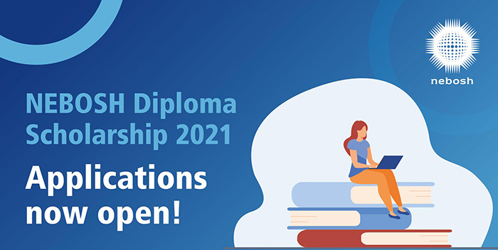Infographic about the NEBOSH Diploma Scholarships for 2021, applications now open