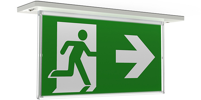 Lithium powered emergency exit sign
