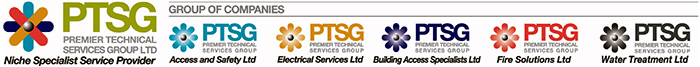 PTSG - Our Full-Service Solution, Access and Safety Ltd, Electrical Services Ltd, Building Access Specialists Ltd, Fire Solutions Ltd, Water Treatment Ltd