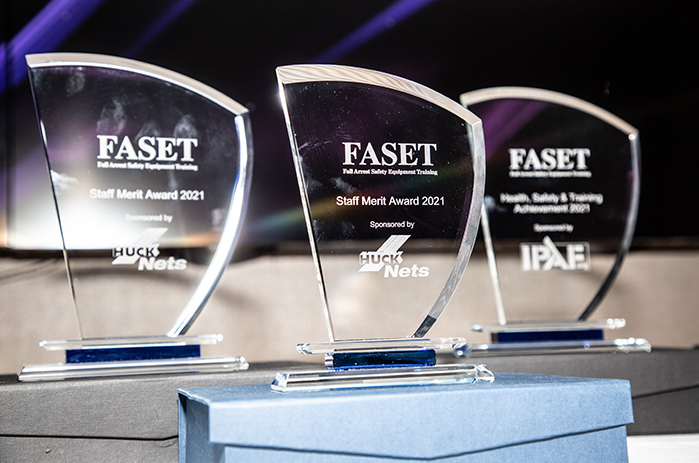 A photo of the FASET awards lined up