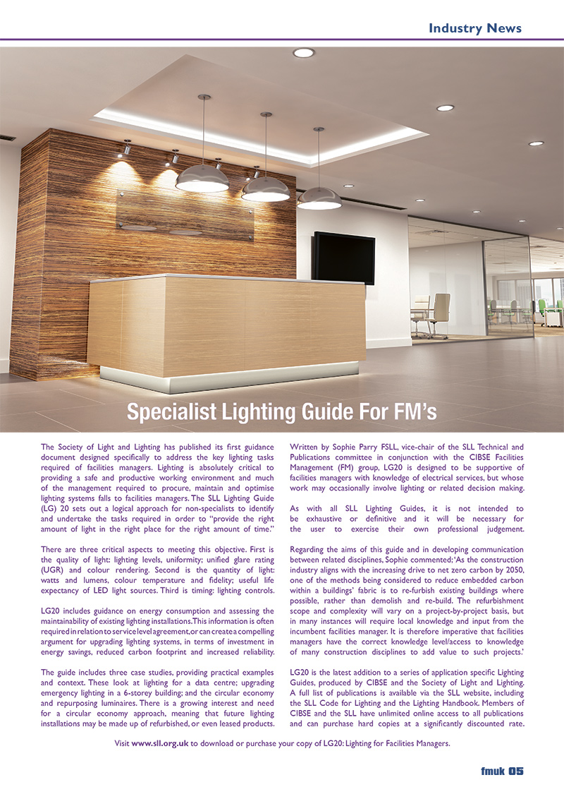 Specialist Lighting Guide For FMs