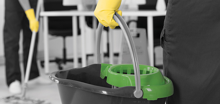 Floorbrite cleaner with a mop and bucket