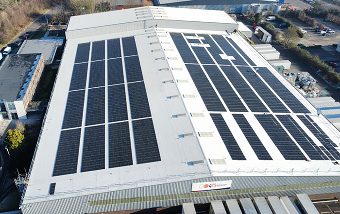 solar panels on roof by Cladding Coatings