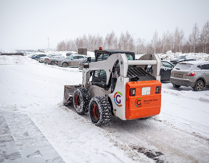 A snow vehicle from The Grounds Care Group