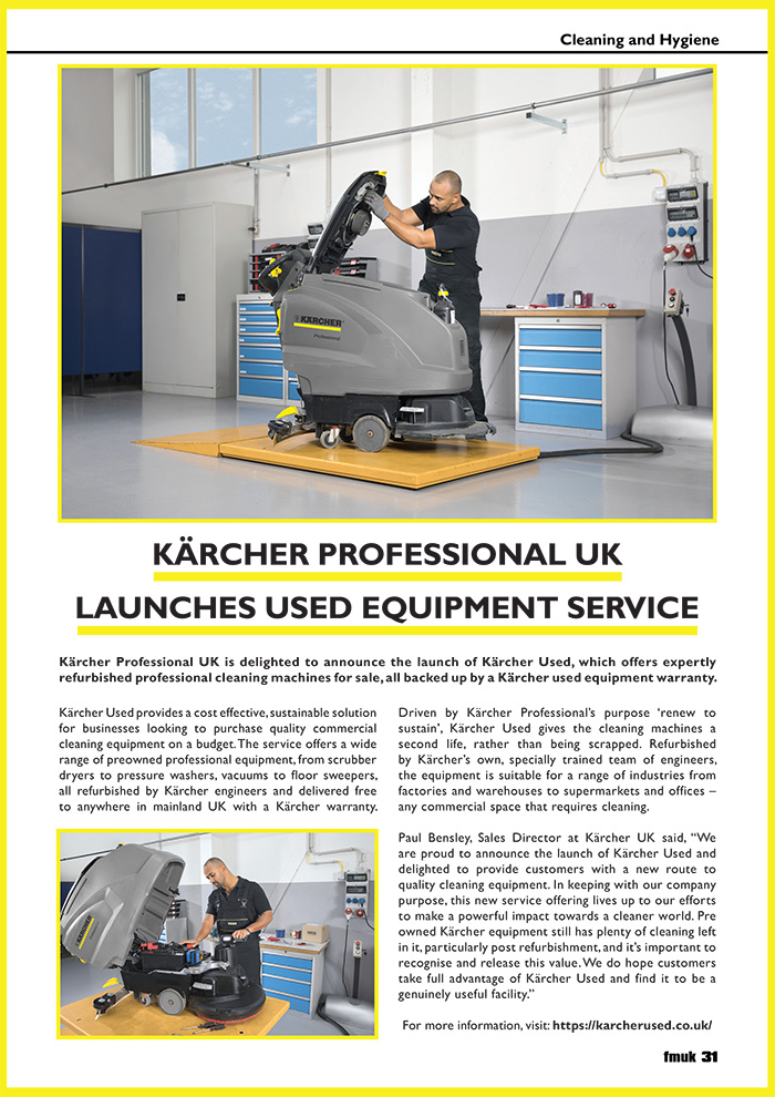 Kärcher Professional UK Launches Used Equipment Service