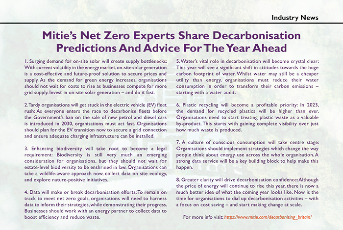 Mitie’s Net Zero Experts Share Decarbonisation Predictions And Advice For The Year Ahead