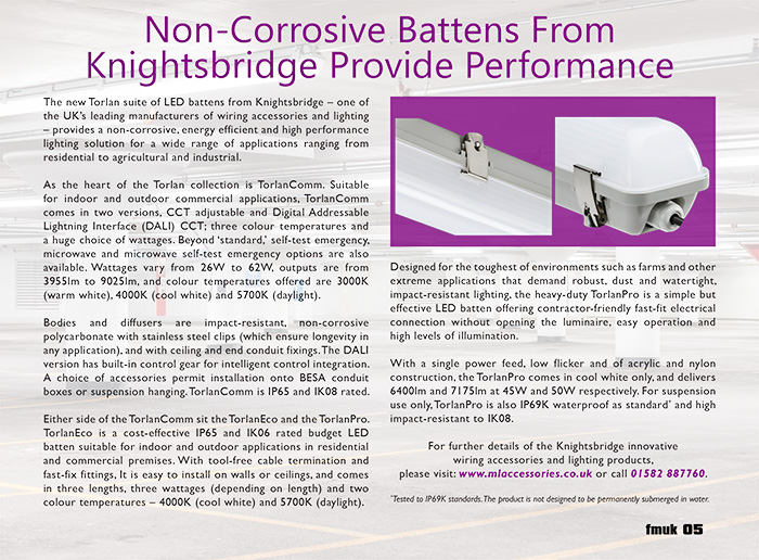Non-Corrosive Battens From Knightsbridge Provide Performance