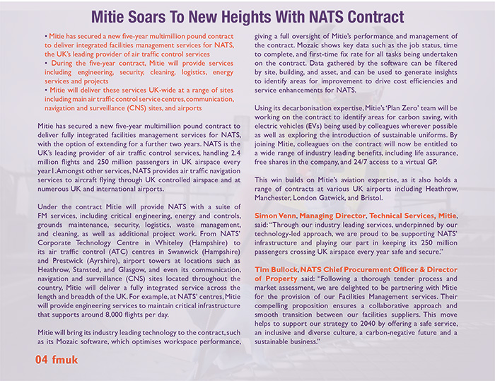 Mitie Soars To New Heights With NATS Contract