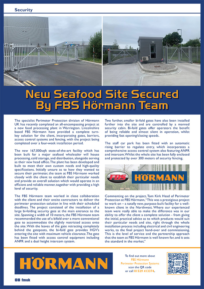 New Seafood Site Secured By FBS Hörmann Team
